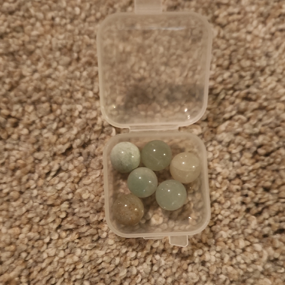 Set of Green Adventurine Mini Spheres